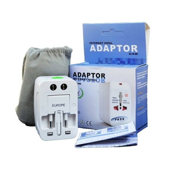 Universal Plug Travel Adapter หัวปลั๊กไฟ ใช้ได้ทั่วโลก เหมาะกับ ผู้ที่เดินทางต่างประเทศบ่อยๆ (White)