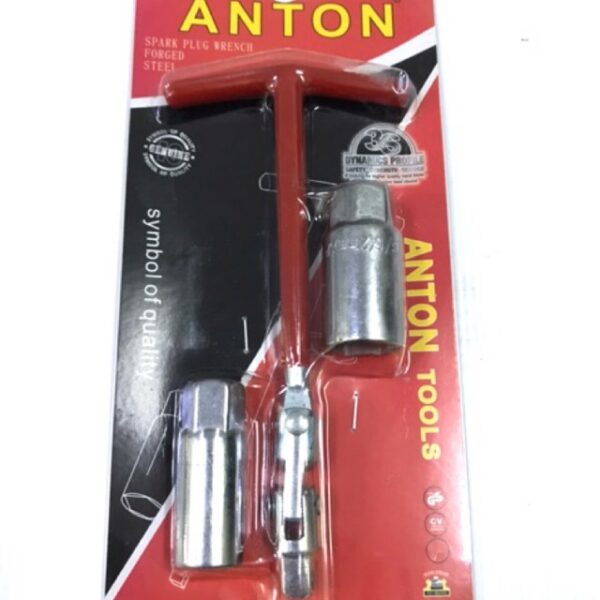 ANTON ตัวทีข้ออ่อนบล็อคถอดหัวเทียน ลูกบล็อกเบอร์ 16 และ 21 mmข