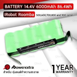 แบตเตอรี่ iRobot Roomba R3 500 510 530 540 550 560 570 580 595 600 620 650 660 700 760 770 780 790 870 880 980 Battery