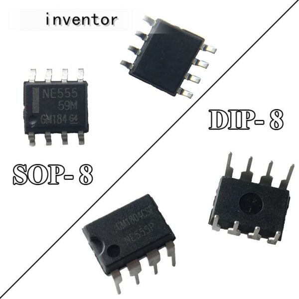 อะแดปเตอร์ซ็อกเก็ตจับเวลา Ne555Ne555P Ne555N 555 Timers Dip-8 8 Pin Dip Sop-8 Smd Ne555Dr Ic 10 ชิ้น/ชุด