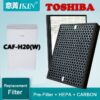 ไส้กรองอากาศ 3 ชั้น Pre-Filter + HEPA + CARBON สำหรับเครื่องฟอกอากาศ Toshiba รุ่น CAF-H20(W)