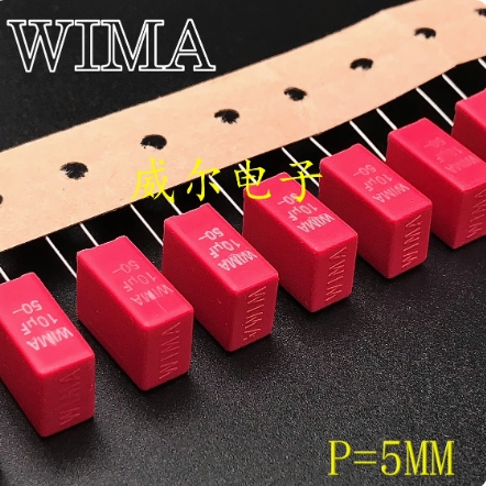 ตัวเก็บประจุเสียง Wima 10uf 50v P=5mm