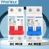 Taxnele สวิตช์แบตเตอรี่เบรกเกอร์ พลังงานแสงอาทิตย์ 2P DC AC MCB 6A 10A 16A 20A 25A 32A 40A 50A 63A DC MCB สําหรับระบบ PV โฟโตโวลเทค