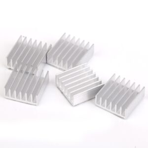 Heat Sink SMD อลูมิเนียมระบายความร้อนด้วยกาว ขนาด 15x15x5 mm