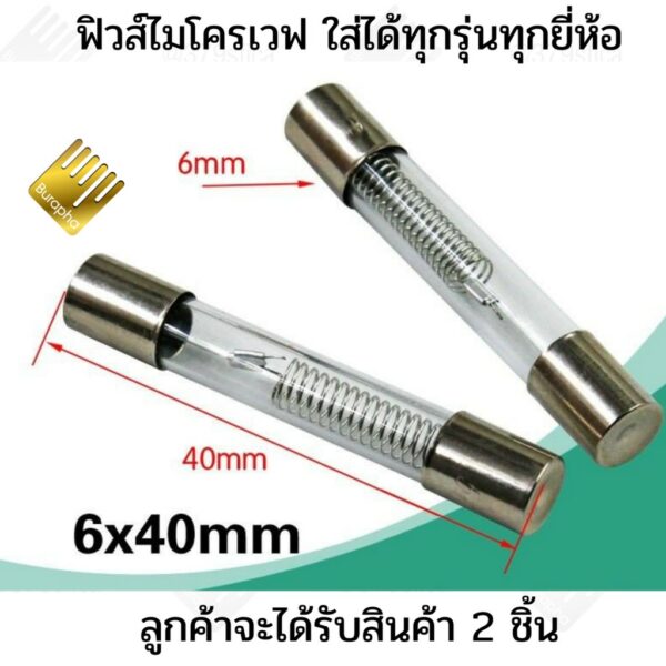 2 ชิ้นฟิวส์ไมโครเวฟ ใช้กับทุกรุ่นทุกยี่ห้อ #097