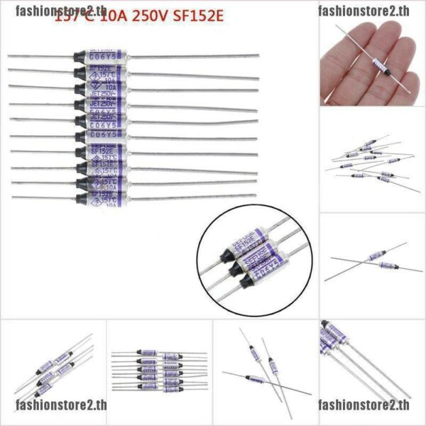 Fs ฟิวส์ความร้อน sf 152 e sefuse offs 177 10 ชิ้น° C 157 องศา 10a 250 โวลต์