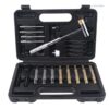 GOO 21pcs Professional Punch Tool Set Steel Pin Hammer Brass Leathercraft Repair Kit