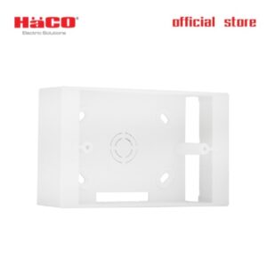 HACO กล่องลอย พลาสติก 3 ช่อง สีขาว Surface mounting box for 3 gangs frame รุ่น IC-B003