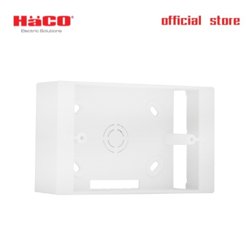 HACO กล่องลอย พลาสติก 3 ช่อง สีขาว Surface mounting box for 3 gangs frame รุ่น IC-B003