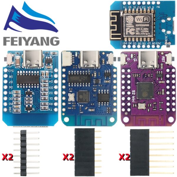 ESP8266 ESP-12 ESP-12F CH340G CH340 V2 USB WeMos D1 Mini คณะกรรมการพัฒนา WIFI D1 Mini NodeMCU Lua IOT Board 3.3V With Pins