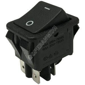 [ 1 ชิ้น ] R-210C4W สวิทช์กระดก Rocker Switch Taiwan รุ่น R-210C4W 16A 250VAC OFF-ON 4ขา มาตรฐาน UL Standard สวิทช์กร...