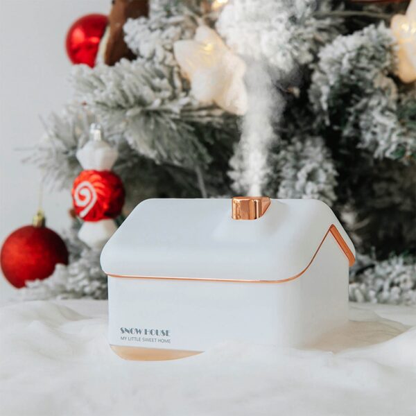 1Buycart Snow House Mini Humidifier USB Nano Atomization พร้อมไฟกลางคืนสำหรับห้องนั่งเล่นห้องนอน Plug In