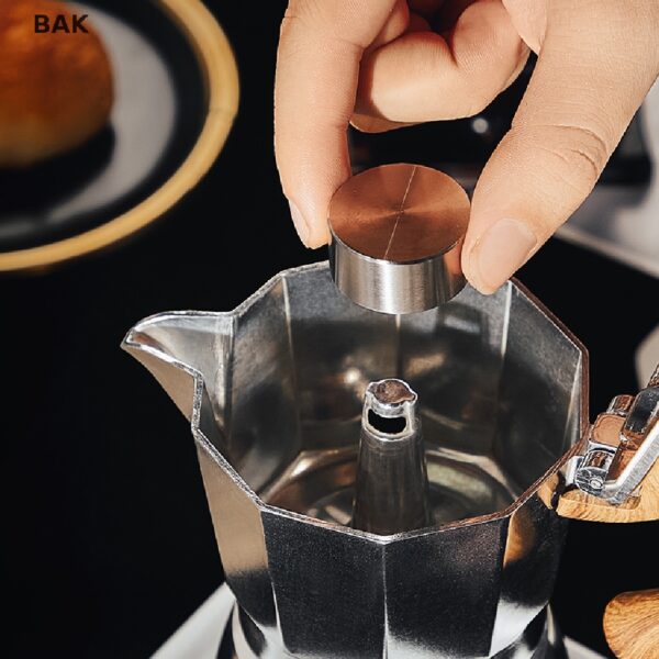 Bak Moka Pot หม้อกาแฟ แบบสาด พร้อมวาล์วอลูมิเนียม อุปกรณ์เสริม