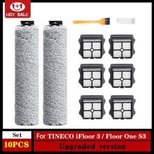 TINECO Floor One S3 iFloor แปรงลูกกลิ้ง 3 ชิ้น อะไหล่อุปกรณ์เสริม สําหรับเครื่องดูดฝุ่นไร้สาย