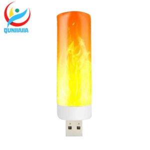 โคมไฟ LED รูปเปลวไฟกระพริบ USB สําหรับตั้งแคมป์