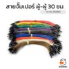 สายจั๊มเปอร์อย่างดี Jumper wire ยาว30 ซม. ตัวผู้-ตัวผู้ ขนาด 24AWG ทดลองวงจรอิเล็กทรอนิกส์