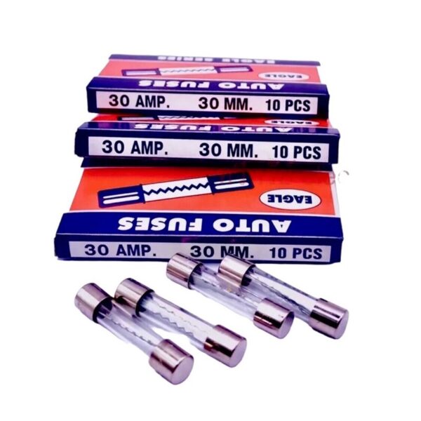 Fuse ฟิวส์แก้ว EAGLE ขนาด 6*30mm/250V (ขายเป็นกล่อง)มี 10ตัว มีพร้อมส่งในไทย