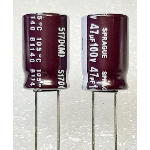 Sprague 517D 47uf 100v Capacitor ตัวเก็บประจุ คาปาซิเตอร์