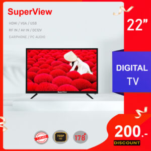 ดิจิตอลทีวี SuperView LED DIGITAL TV ทีวีจอแบน รับประกัน 1 ปี