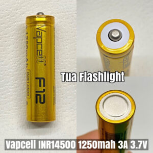 ถ่านชาร์จขนาด 14500 Vapcell F12 1250mah 3A 3.7V (ขนาดเท่า AA)