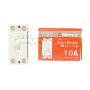 เซฟตี้ เบรกเกอร์ Safety Breaker ตัวตัดไฟ ป้องกันไฟฟ้าลัดวงจร 2P 220V ขนาด 10A ยี่ห้อ Micron