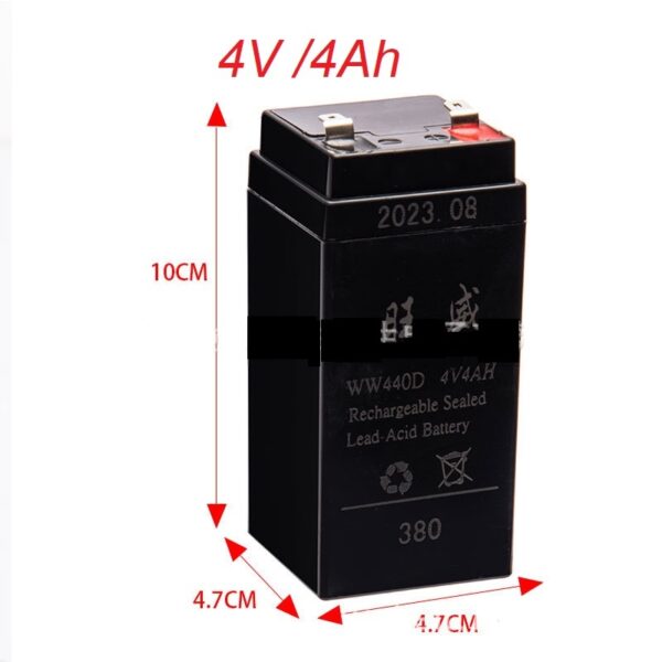 แบตเตอรี่สำหรับเครื่องชั่งดิจิตอลทั่วไปและอื่นๆ 4v/4Ah ราคาประหยัด