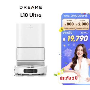 Dreame Bot L10 Ultra Robot Vacuum and Mop Cleaner หุ่นยนต์ดูดฝุ่น ถูพื้น ซักผ้าถู อบผ้าแห้ง เติมน้ำอัตโนมัติ ม็อบหมุนคู่