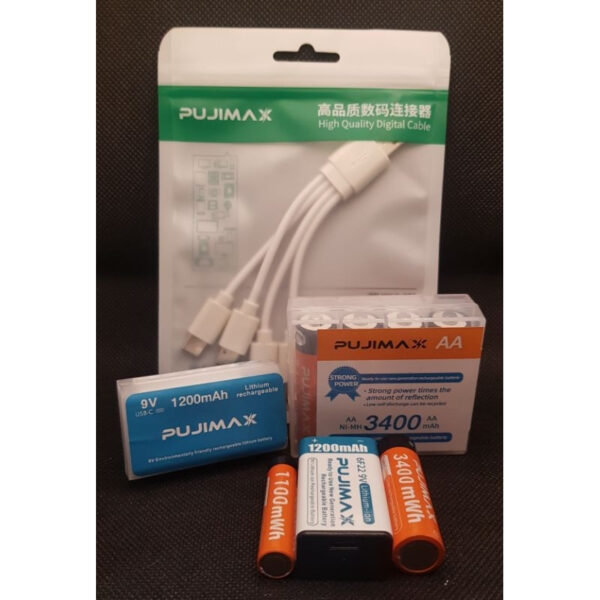 AA3400mWh และAAA1100mWh 1.5V ชาร์จไฟด้วย USB ได้