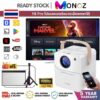 MONOZ Smart Y8 Pro โปรเจคเตอร์ 1920P x 1080P 4K HD PROJECTOR โปรเจคเตอร์มือถือ โปรเจคเตอร์ดูหนังเพลิด รับประกันฟรี 5 ปี