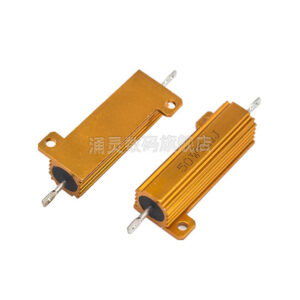 R Resistor เปลือกทองอลูมิเนียม High Power ตัวต้านทาน RX24 - 50W