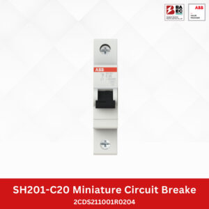 ABB SH201-C20 เซอร์กิตเบรกเกอร์ 20 Amp 1P 6KA