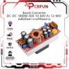 Pcbfun สเตปอัพ 1800W 40A สเต็ปอัพ step up dc สเต็บอัพ เสต็ปอัพ โมดูล สะเต็ปอัพ Converter Boost 10-60V ถึง 12-90V