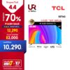 TCL ทีวี 50 นิ้ว QLED 4K Google TV รุ่น 50T6G  Netflix & Youtube & MEMC - WiFi