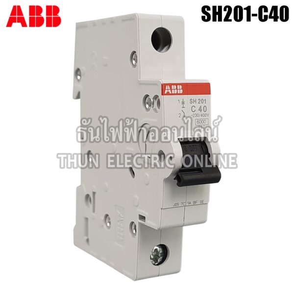 ABB SH201-C40 1P 40A 6KA ลูกเซอร์กิต เบรกเกอร์ SH201 ลูกย่อย เซอร์กิตเบรคเกอร์ เกาะราง เบรกเกอร์ย่อยขนาด 1 โพล 201 เอบีบี ของแท้ ธันไฟฟ้า