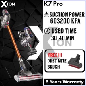 ✨เครื่องดูดฝุ่น Xton K7 PRO✨แรงดูดสูง เครื่องดูดฝุ่นไร้สาย 5 ความเร็วพร้อมหัวไร้สายแบบชาร์จใหม่ได้ Cordless Vacuum